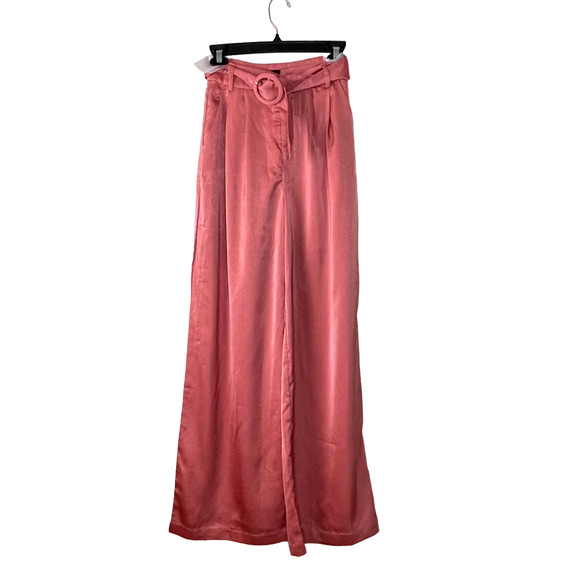 VICI Collection Coral Belted High Waist Wide Leg Pants NWT Size X-Small - Picture 2 of 9